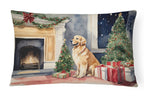 Golden Retriever Christmas Throw Pillow
