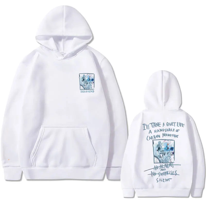 Radiohead "No Surprises" Album Print Oversized Hoodie | Streetwear