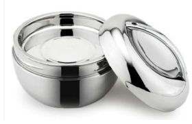 Stainless Steel Thermal Lunch Box with Lid (One Set)