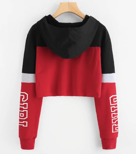 Patchwork Crop Hoodie | Streetwear