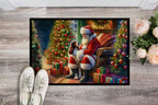 Welsh Springer Spaniel and Santa Claus Doormat