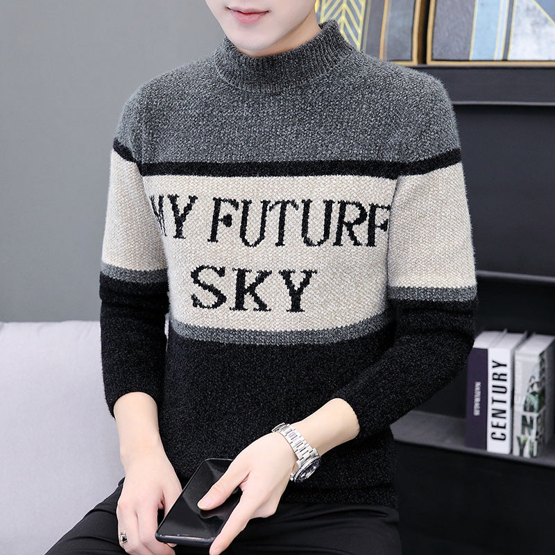 Men's Thickened Sweater for Autumn and Winter Youth