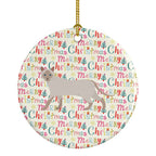 Thai Lilac Cat Christmas Ceramic Ornament