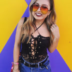 Women's Summer V-Neck Bodysuit with Straps