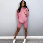 2020 Women's Casual Summer Hoodie and Shorts Set