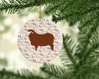 Merino Sheep Christmas Ceramic Ornament