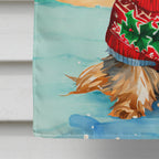 Yorkshire Terrier Yorkie Christmas House Flag