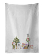 Samoyed Puppy Duo with Christmas Wonderland Kitchen Towel Set of 2