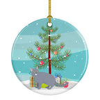 European Shorthair Cat Christmas Ceramic Ornament