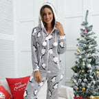 Ladies Flannel Christmas Halloween Onesie Pajamas