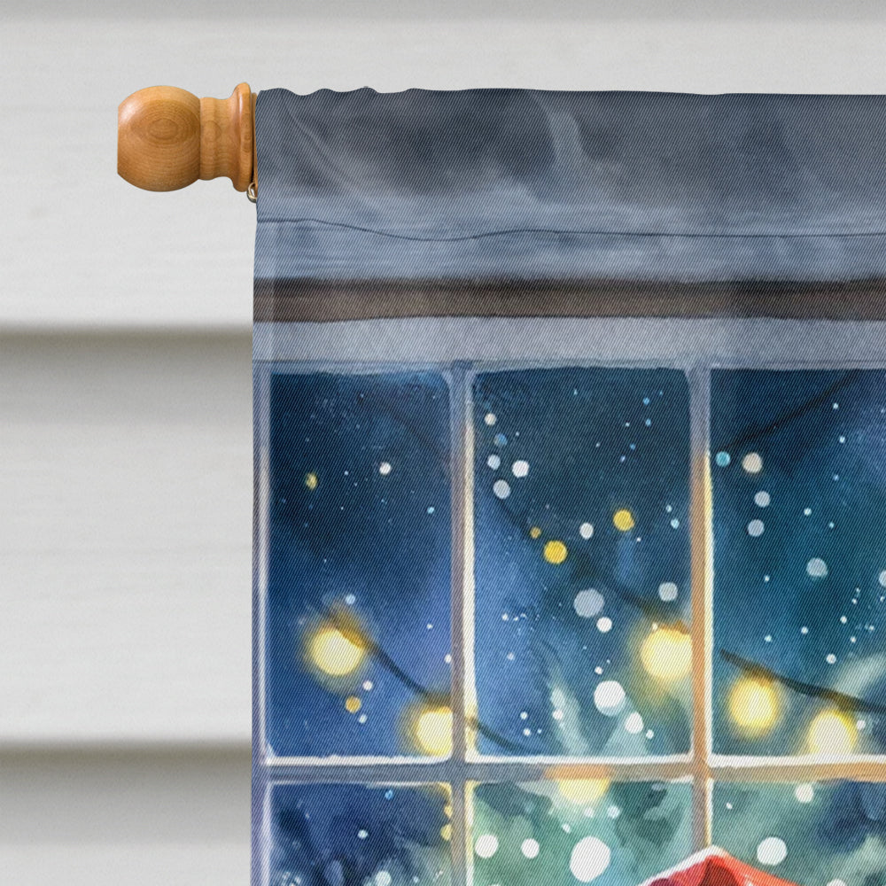 Boxer and Santa Claus House Flag