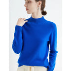 Seamless Half High Neck Loose Fitting Pullover With Bottom Sweater | Streetwear