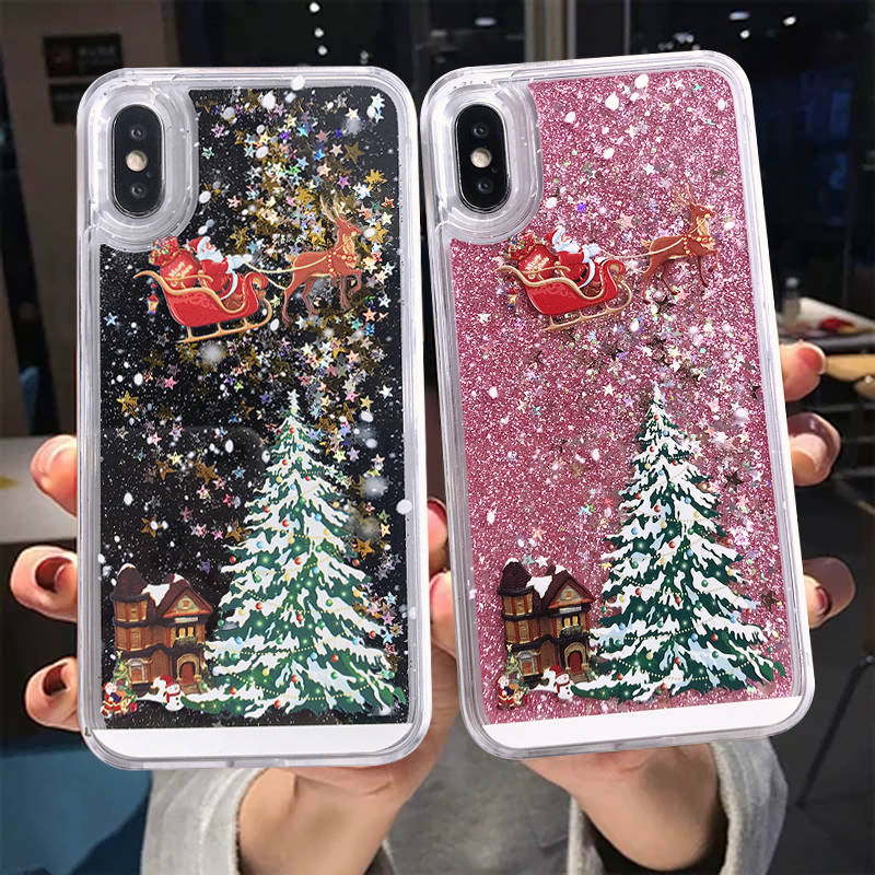 Santa Claus Christmas Tree Phone Case for iPhone & Samsung | Protective Cover