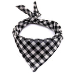 Plaid Cotton Triangle Scarf for Dogs and Cats