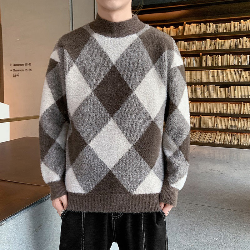 Men's Trendy Knitwear Half Turtleneck Sweater