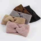 Wool French Cross Hairband for Autumn and Winter