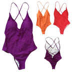 Women's Sexy Solid Color One-Piece Bikini Swimsuit