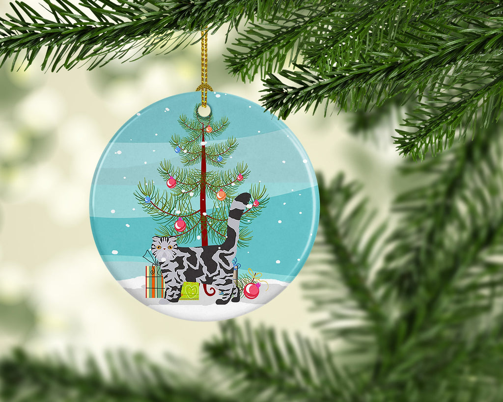 Foldex Exotic Fold Cat Christmas Ceramic Ornament