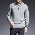 Men's Zipper Stand-up Collar Fashion Sweater Top