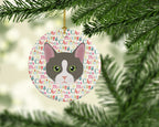 Brazilian Shorthair Cat Christmas Ceramic Ornament