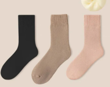 3 Pairs of Women's Thick Wool Socks (Warm and Cozy)