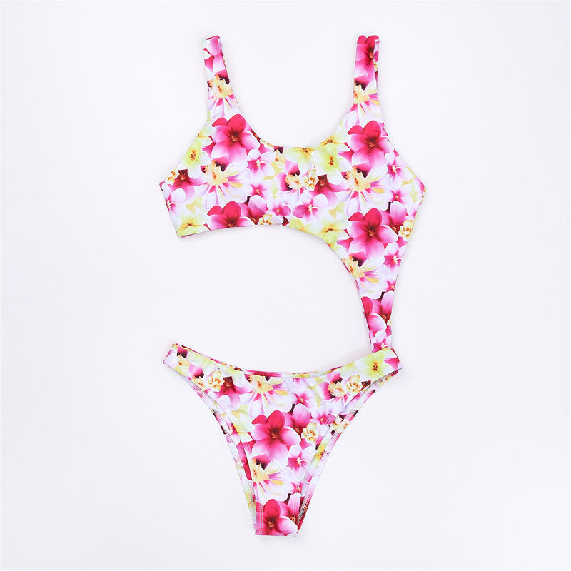 Sexy Snake Print One-Piece Bikini for Women