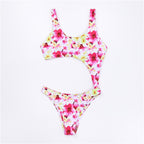 Sexy Snake Print One-Piece Bikini for Women
