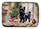 Cairn Terrier Christmas Cookies Dish Drying Mat