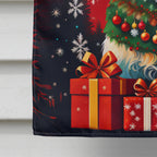 Brittany Spaniel Holiday Christmas House Flag