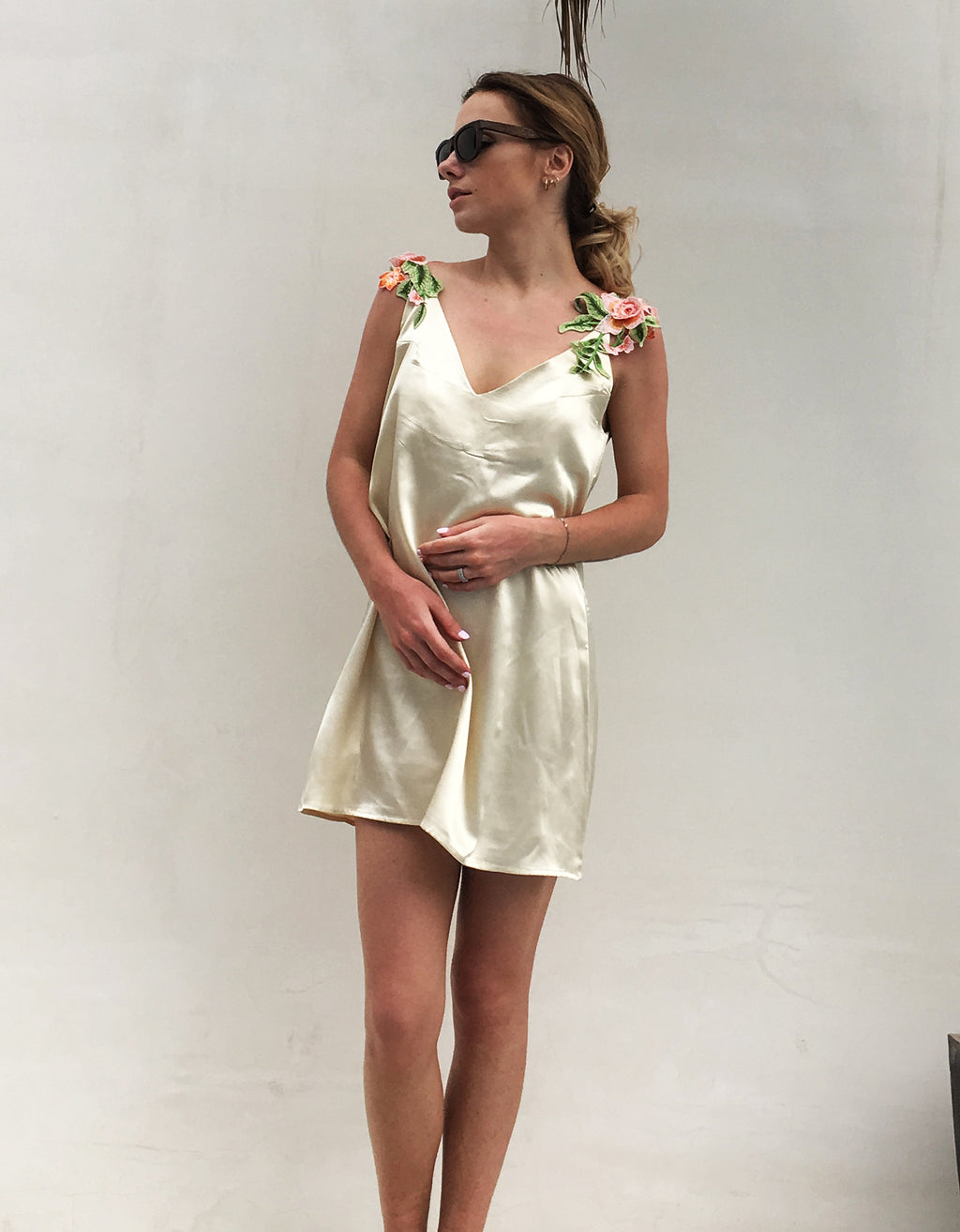 LIVA Embroidered Sleeveless Dress and Nightgown