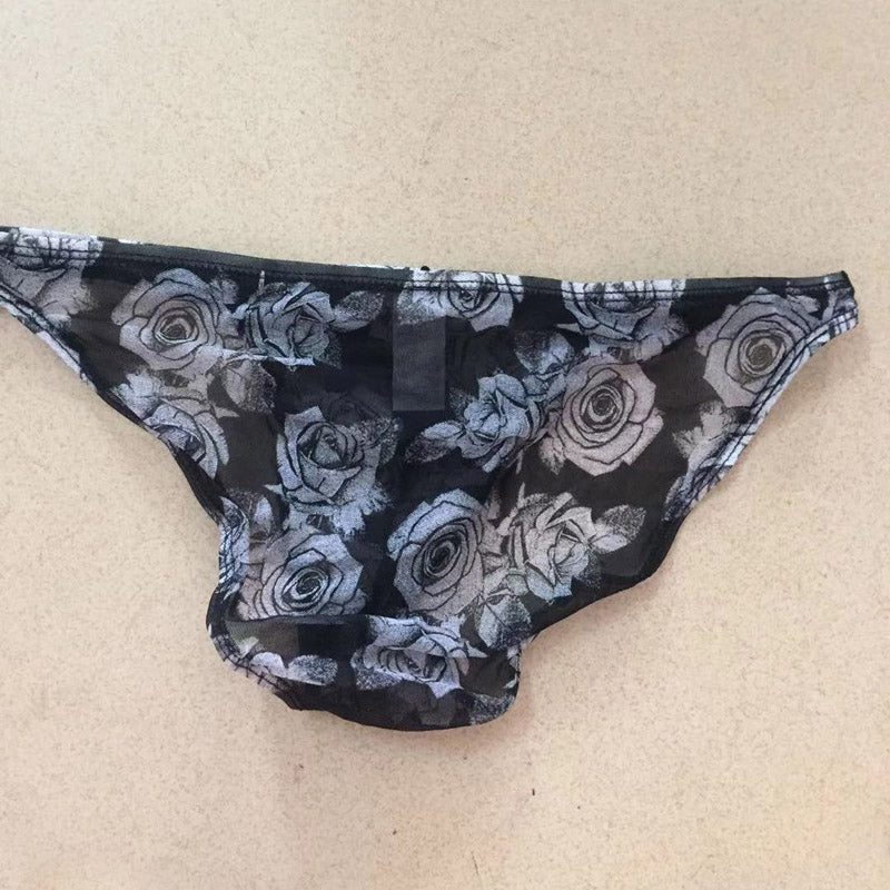 Men's Sheer Print Bikini Brief