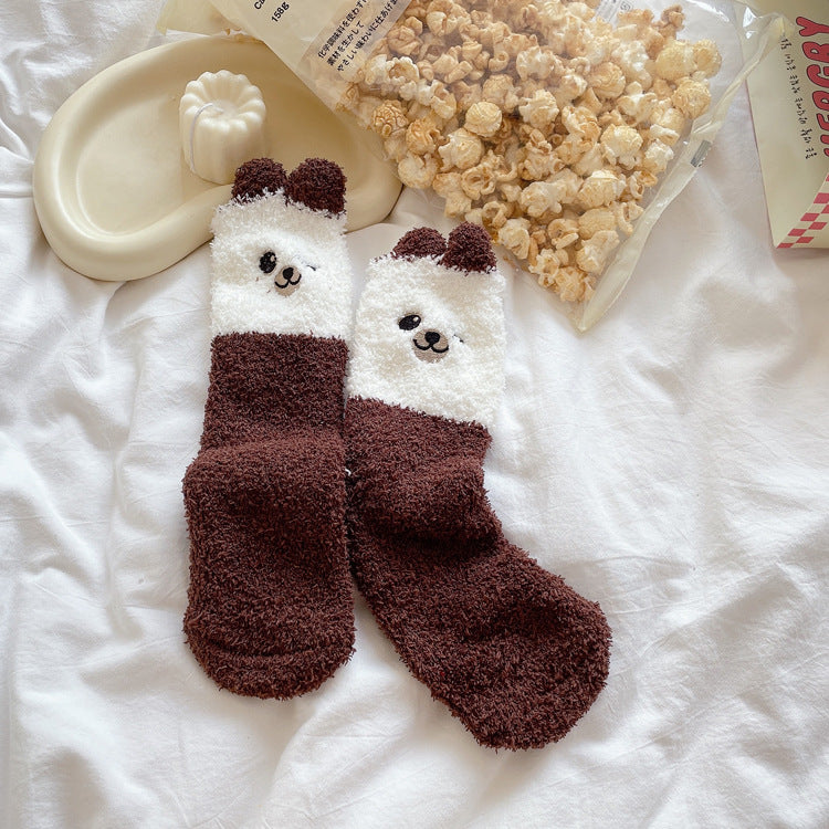 Women's Thickened Winter Coral Fleece Mid Tube Socks