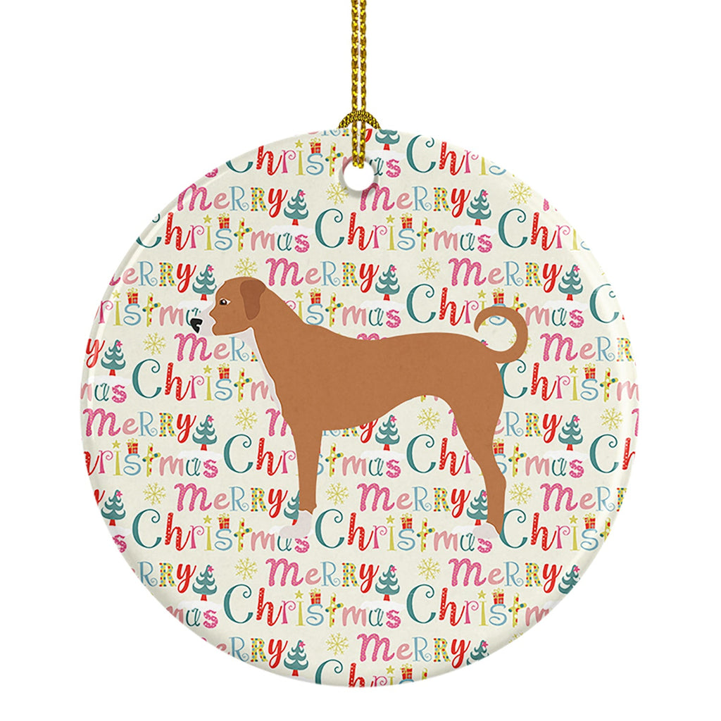 Australian Pinscher Merry Christmas Ceramic Ornament