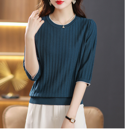 Christmas Snowman Print Women's T-Shirt with 3/4 Sleeves | Streetwear