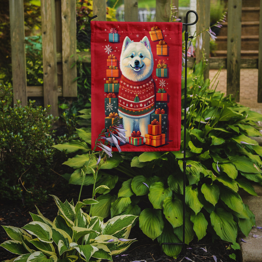 Samoyed Holiday Christmas Garden Flag