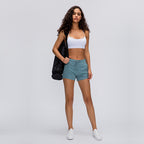 Women's High Waist Breathable Stretch Athletic Shorts