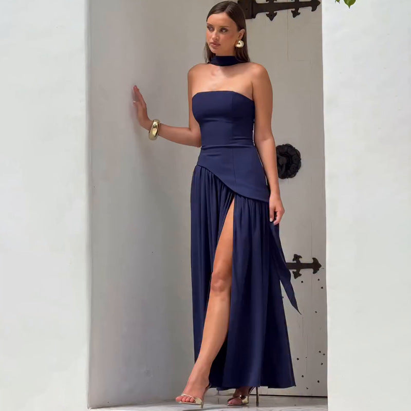 Tube Top Backless Maxi Dress