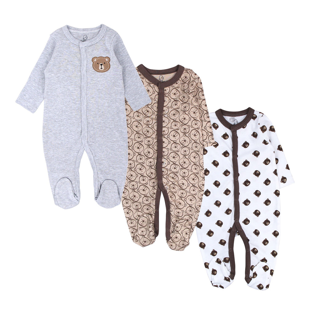 Cotton Long-Sleeve Baby Bodysuit (0–9M)
