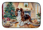 Cavalier Spaniel Christmas Cookies Dish Drying Mat