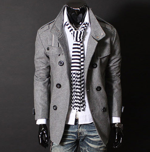 Men's New Fashion Woolen Coat
