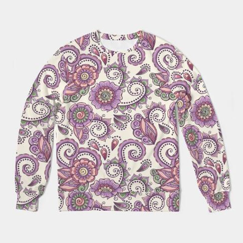 3D Geometric Pattern Oversize Round Neck Sweater
