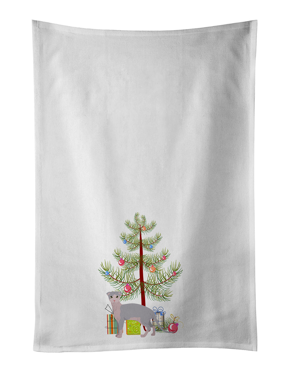 Ukrainian Levkoy Cat Christmas Kitchen Towel Set of 2