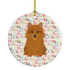 Merry Christmas Norwich Terrier Ceramic Ornament