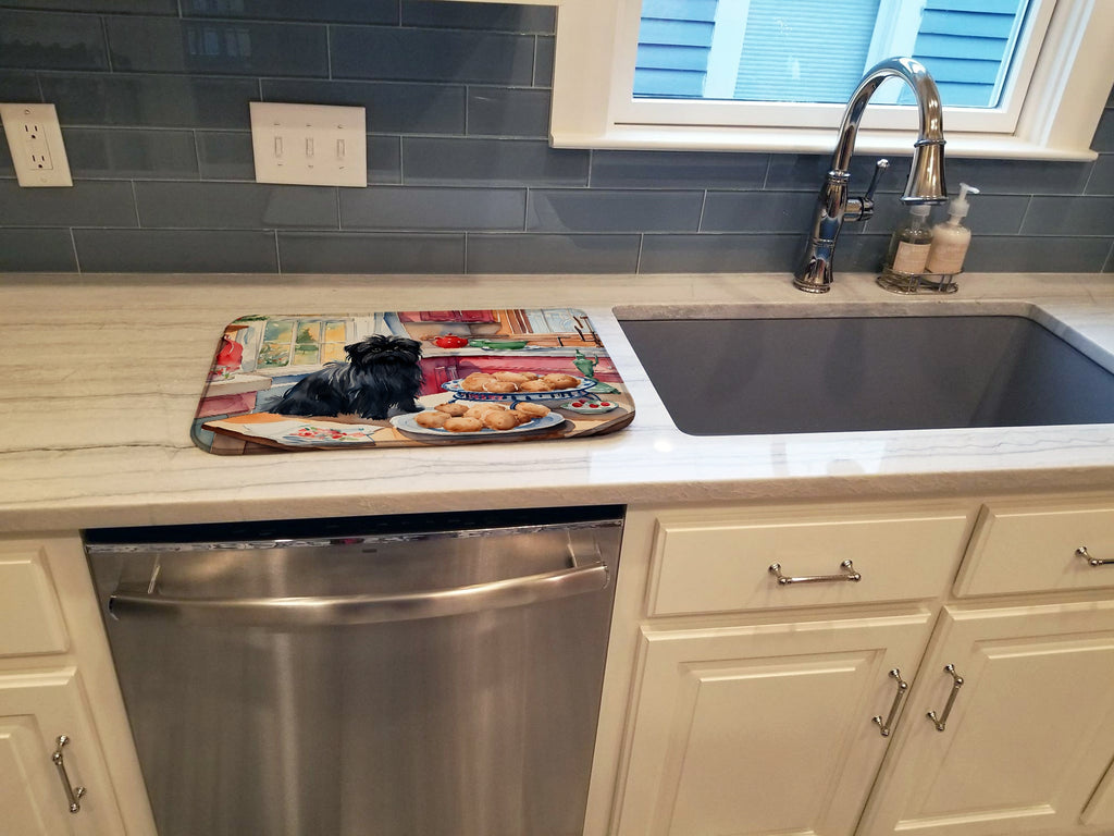 Affenpinscher Christmas Cookies Dish Drying Mat