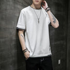 Stylish Men's Summer Two-Piece Spliced Pullover T-shirts | Streetwear