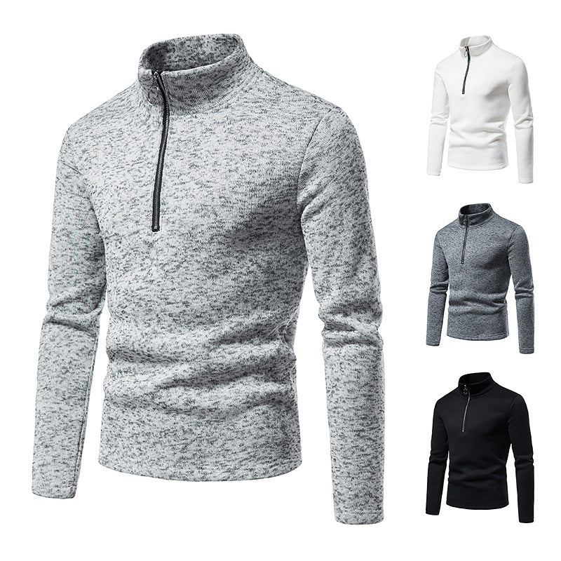 Men's High-Neck Long Sleeve Base Layer T-Shirt | Streetwear