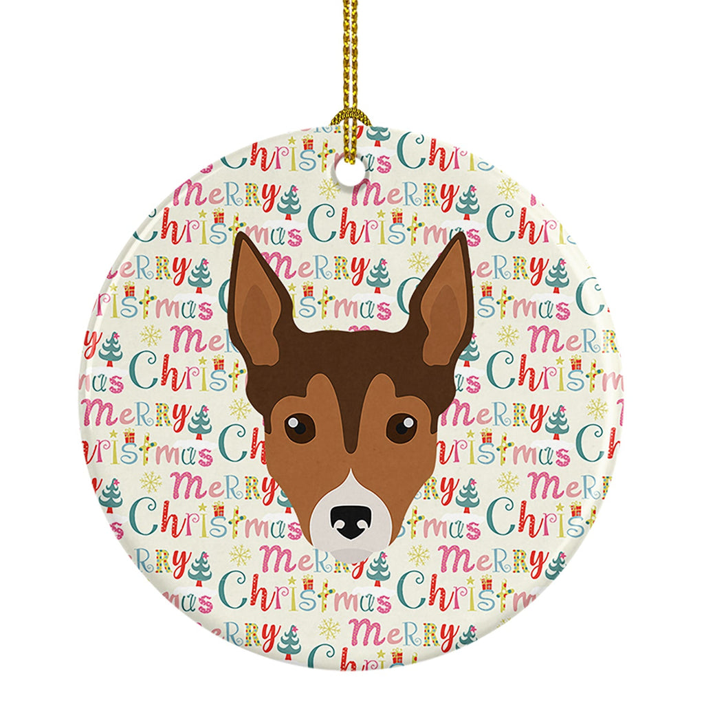 Tenterfield Terrier Merry Christmas Ceramic Ornament