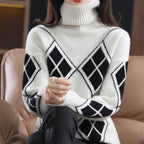 Warm Knitted Turtleneck Pullover Sweater for Women | Streetwear