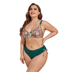 Plus Size Sexy Two-Piece Printed Swimwear for Women