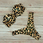 Leopard Print Push-Up Bikini Set